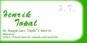 henrik topal business card